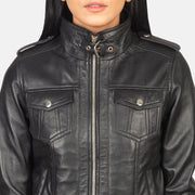 
Roslyn Hooded Skórzana Kurtka Bomberka Damska – alternate product view 6