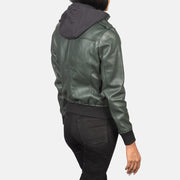 
Roslyn Hooded Skórzana Kurtka Bomberka Damska – alternate product view 5