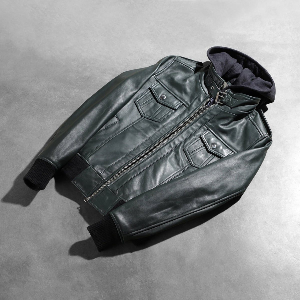 
Roslyn Hooded Skórzana Kurtka Bomberka Damska – alternate product view 8