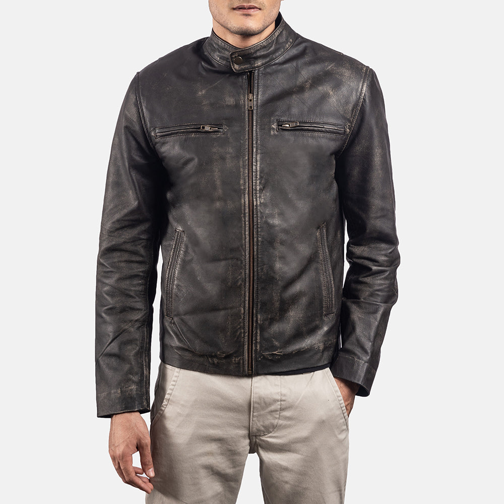 Rustic Skórzana Ramoneska Męska – alternate product view 3