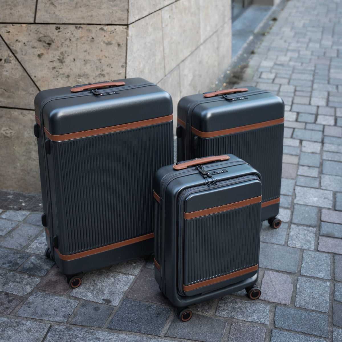 Suitcase Set Front Pocket Zuna Damska – alternate product view 2