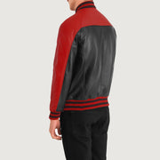Terrance Czarna Varsity Kurtka Skórzana Męska – alternate product view 4