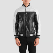 Terrance Czarna Varsity Kurtka Skórzana Męska – alternate product view 4