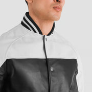 Terrance Czarna Varsity Kurtka Skórzana Męska – alternate product view 6
