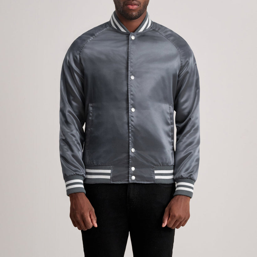 Xander Grey Varsity Kurtka Skórzana Męska