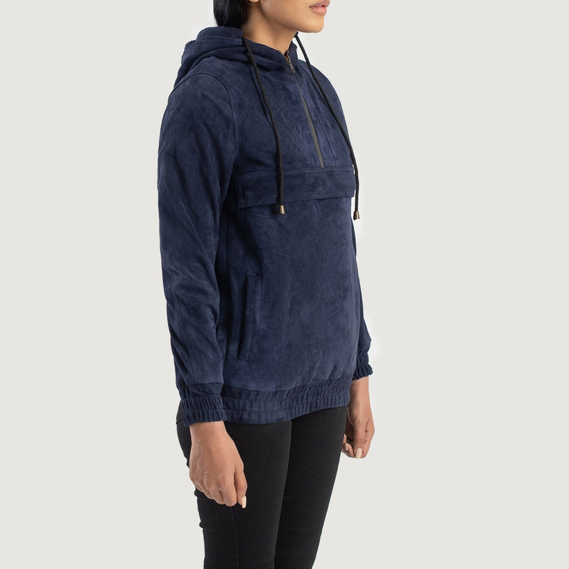 Zest Hooded Pullover Kurtka Skórzana Damska