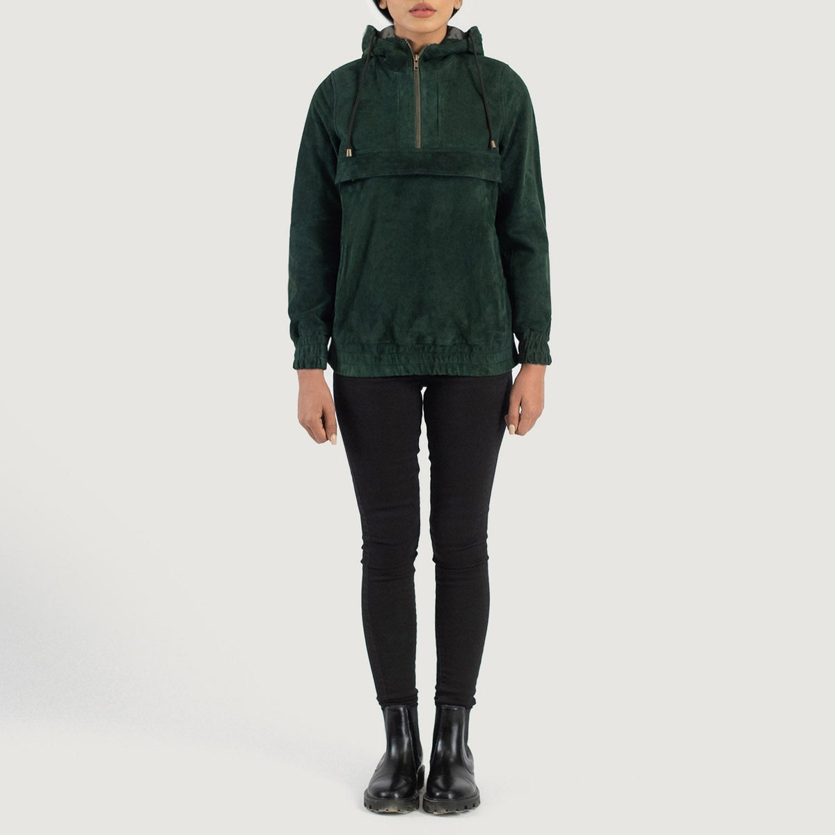 Zest Hooded Pullover Kurtka Skórzana Damska – alternate product view 3