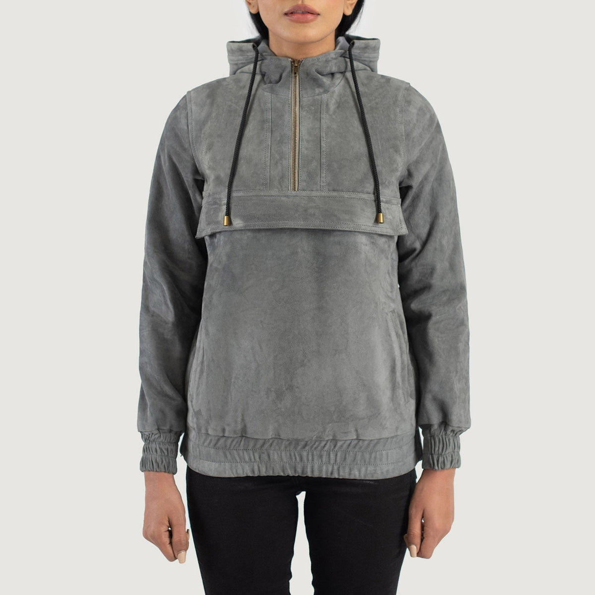 Zest Hooded Pullover Kurtka Skórzana Damska – alternate product view 1