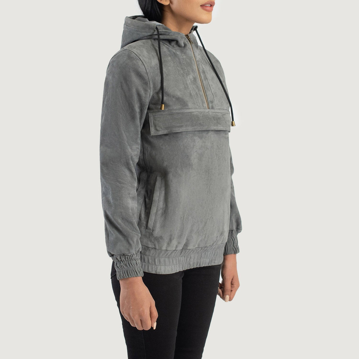 Zest Hooded Pullover Kurtka Skórzana Damska – alternate product view 2