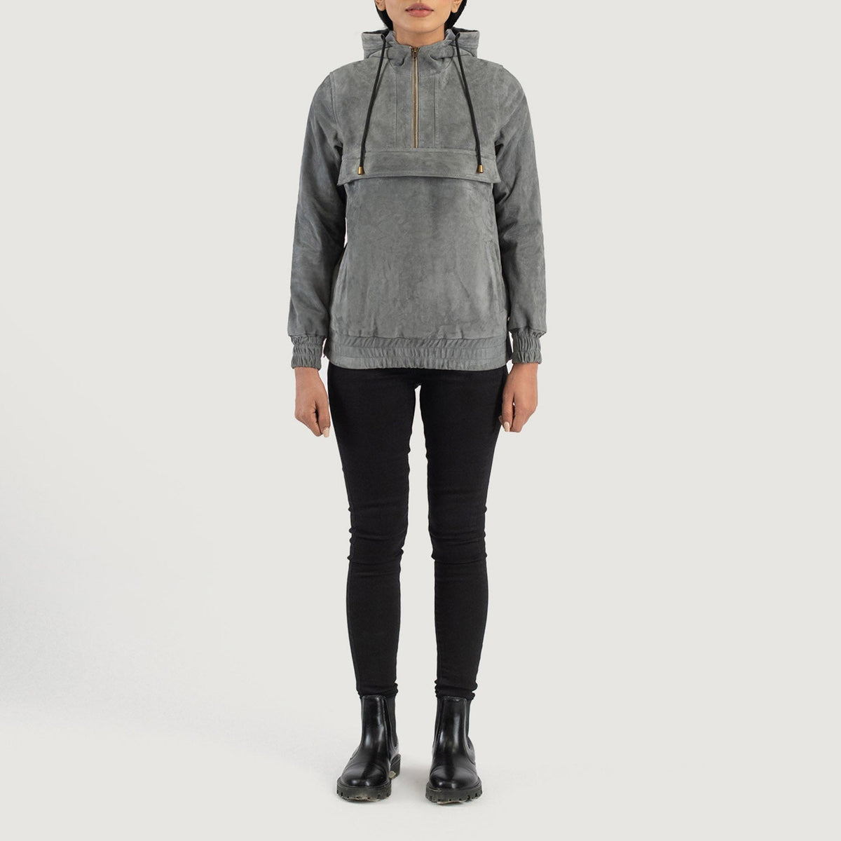 Zest Hooded Pullover Kurtka Skórzana Damska – alternate product view 3