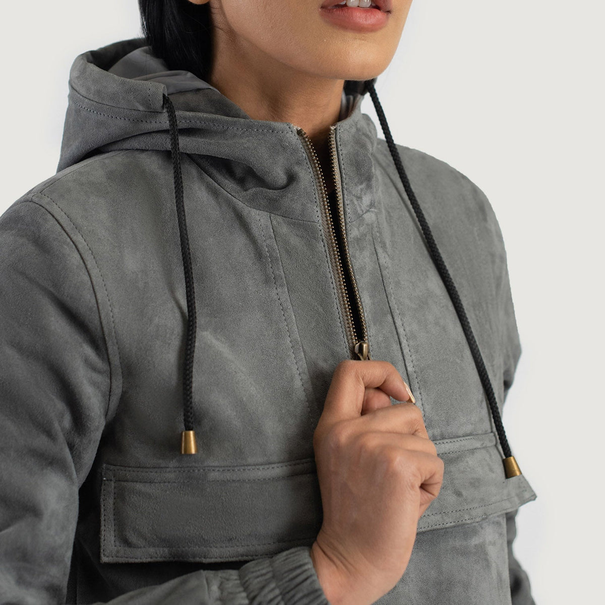 Zest Hooded Pullover Kurtka Skórzana Damska – alternate product view 4